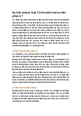 Sự kiện pháp lý là gì ? Cách phân loại sự kiện pháp lý ?
