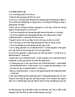 Các câu hỏi ôn tập triết học mác lê nin