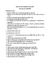 Nội dung ôn tập Kỹ Thuật Hiển Thị Máy Tính | Trường Đại học Công nghệ, Đại học Quốc gia Hà Nội