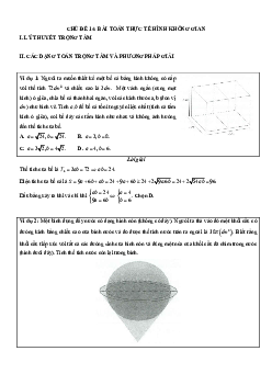 Bài toán thực tế hình học không gian Toán 12