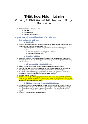 Lý thuyết chương 2 Triết học Mac-Lenin | Đại học Bách Khoa Hà Nội