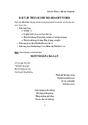 Bài tập thực hành Microsoft Word | Trường đại học Điện Lực