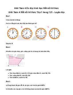 Giải Toán lớp 4 Bài 35: Ôn tập hình học | Kết nối tri thức