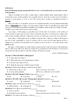 PASSAGE 6_Theme 1. Environment and Nature (Môi trường và thế giới tự nhiên)