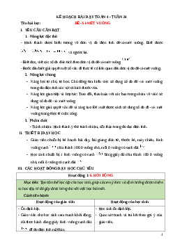Giáo án Toán lớp 4 Tuần 24 | Cánh diều