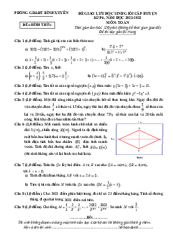 Đề giao lưu HSG Toán 6 năm 2022 – 2023 phòng GD&ĐT Bình Xuyên – Vĩnh Phúc