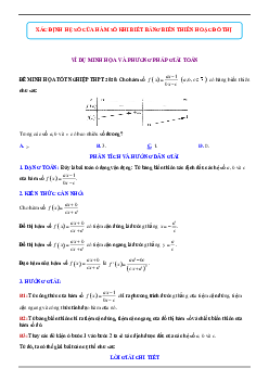 Xác định hệ số của hàm số khi biết bảng biến thiên hoặc đồ thị Toán 12