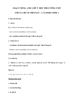 Unit 4 lớp 9 A closer look 1