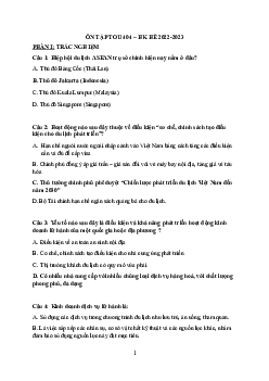 Đề cương ôn tập môn Quản trị kinh doanh lữ hành học kỳ hè (có đáp án)