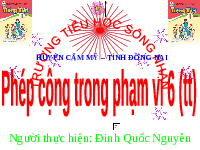 Giáo án điện tử Toán 1 Chương 2 Cánh diều: Phép cộng trong phạm vi 6 (tiếp theo)