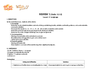 Giáo án Review 1 Tiếng Anh 7 | Global Success