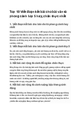 Top 10 Viết đoạn kết bài cho bài văn tả phong cảnh lớp 5 hay, chân thực nhất