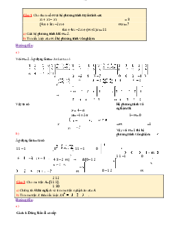 Đề thi mẫu giữa kỳ môn Đại số tuyến tính có hướng dẫn giải