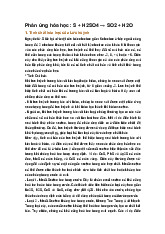 Phản ứng hóa học : S + H2SO4 → SO2 + H2O