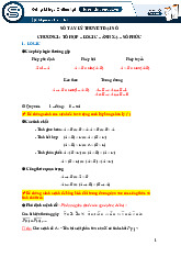 Sổ tay lý thuyết đại số chương 1 | Đại học Bách khoa Hà Nội