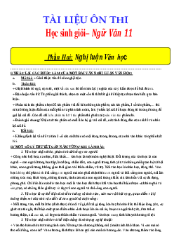 Tài liệu ôn thi HSG Ngữ Văn 11 phần nghị luận văn học rất hay