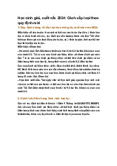 Học sinh giỏi, xuất sắc 2024: Cách xếp loại theo quy định mới