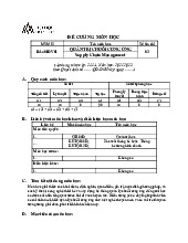 Đề cương môn Quản trị Chuỗi Cung ứng | Đại học Hoa Sen