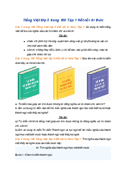 Giải SGK Tiếng Việt 5 trang 100 Bài 19: Luyện từ và câu: Luyện tập sử dụng từ điển - Kết nối tri thức (Tập 1)