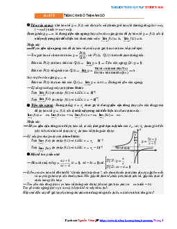 Tổng ôn tập TN THPT 2020 môn Toán: Đường tiệm cận của đồ thị hàm số