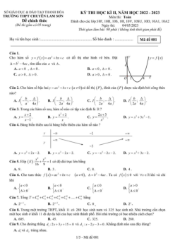 Đề học kì 2 Toán 10 năm 2022 – 2023 trường chuyên Lam Sơn – Thanh Hóa