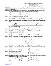 Đề 2 ôn khảo sát chất lượng lần 1 môn thi: Toán 11