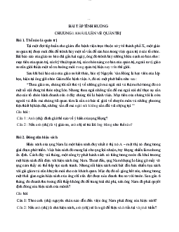 Bài tập tình huống môn Quản trị học
