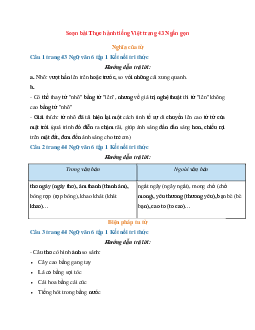 Soạn bài Thực hành tiếng Việt trang 43 | Ngữ Văn 6 Kết Nối Tri Thức