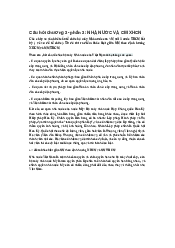 Câu hỏi chương 3- Triết học Mác Lenin| Đại học Kinh Tế Quốc Dân