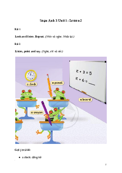 Tiếng Anh lớp 3 Unit 1: Lesson 2 trang 19 Explore Our World