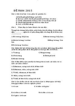 Đề răng hàm mặt 2015