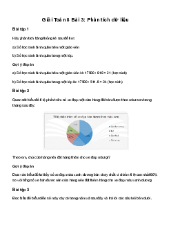Toán 8 Bài 3: Phân tích dữ liệu - Chân trời sáng tạo