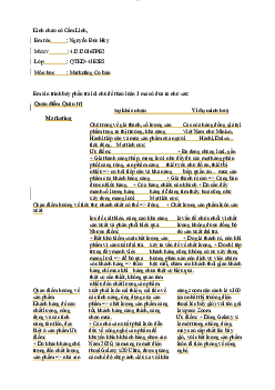 Thảo luận về 5 quan điểm quản trị Marketing