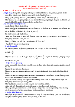 Phân dạng và bài tập các số đặc trưng của mẫu số liệu không ghép nhóm