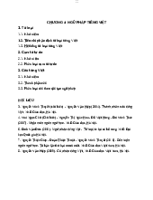 Chương 4 Ngữ pháp Tiếng Việt - Nhập môn Việt ngữ học | Trường Đại học Hà Nội