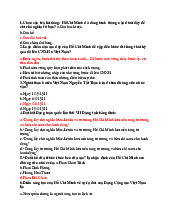 TOP Câu Hỏi Trắc Nghiệm Môn Tư tưởng Hồ Chí Minh | Đại học Kỹ thuật - Công nghệ Cần Thơ