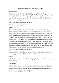 Soạn bài Buổi học cuối cùng CTST