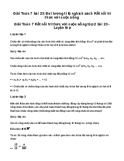 Giải Toán 7 Bài 23: Đại lượng tỉ lệ nghịch | Kết nối tri thức