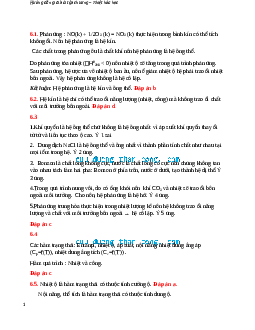 Bài tập chương 4 Hóa đại cương