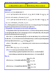 Các dạng bài tập giá trị lớn nhất, giá trị nhỏ nhất của hàm số Toán 12 CTST
