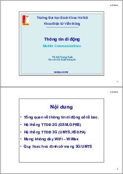 Giáo trình môn Thông tin di động | Đại học Bách Khoa Hà Nội
