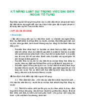 Lý thuyết về kỹ năng luật sư trong việc đại diện ngoài tố tụng