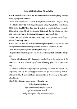 Kính gửi cụ Nguyễn Du | Soạn văn 11 Chân trời sáng tạo