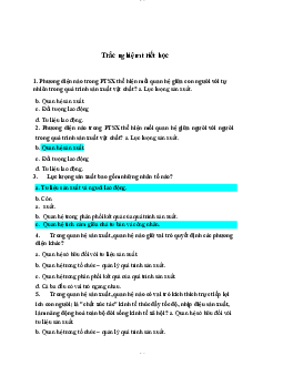Trắc nghiệm triết học - Triết học Mác - Lênin | Trường Đại học CNTT Thành Phố Hồ Chí Minh