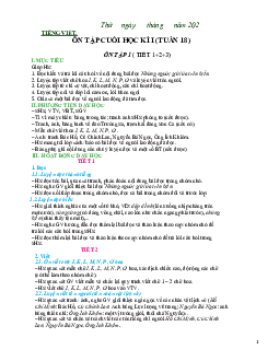 Giáo án Tiếng Việt 2 sách Chân trời sáng tạo Học kì 1| Tuần 18