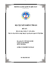 Vai trò của tri thức trong hoạt động của con người ở Việt Nam | Tiểu luận môn triết học mác - lênin