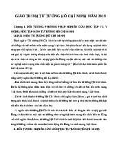 Giáo trình tư tưởng Hồ Chí Minh