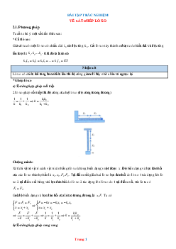 Trắc nghiệm về cắt ghép lò xo Vật lí 12 có lời giải và đáp án