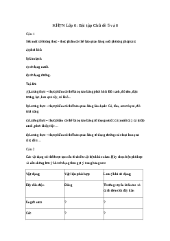 Gaiir KHTN Lớp 6: Bài tập Chủ đề 5 và 6 | Cánh diều
