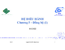Chương 5 – Đồng bộ (1) | Bài giảng Hệ điều hành